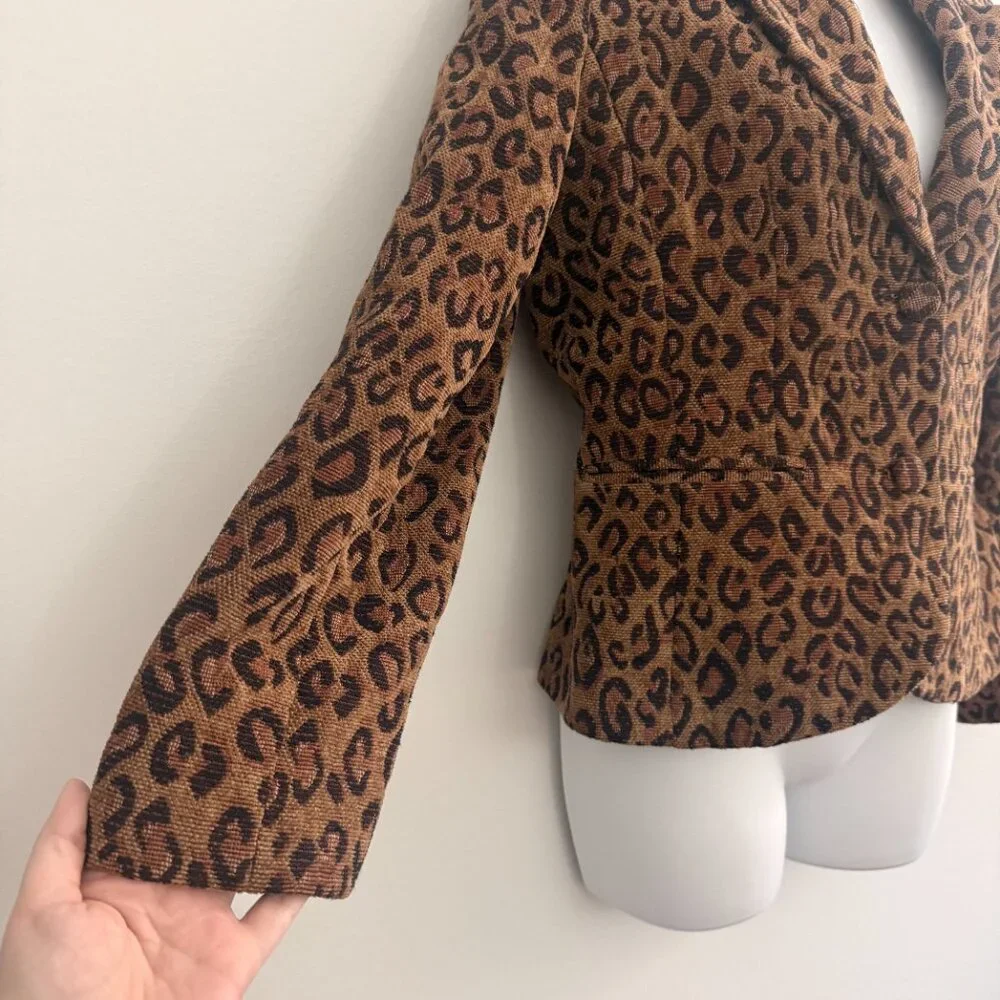 Vintage Pantology Leopard Print Blazer | 10P - Picture 6 of 12
